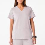 FIGS  Casma 3 pocket Gray Scrub Top slate grey size xs PO 1367 Photo 3