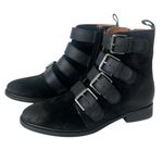 Band of the free Hawthorne suede buckle ankle boots black 8.5 Photo 6