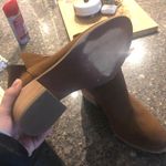 BP brown wooden booties Photo 2