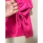 Shoedazzle Pink Blouse Top Womens Size S Tie Sleeve Off Shoulder Casual Photo 4