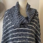 Anthropologie • moth stripe cowl neck poncho sweater Photo 4