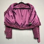 BLANK NYC  Faux Suede Belted Moto Jacket Purple Women’s Size S Photo 2