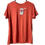 Nike  Women’s Athletic Sporty Workout Crew Neck Short Sleeve Orange T-Shirt Sz L Photo 8