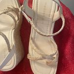 Madden Girl  Womens Beige 1-1/2" Platform Vault Toe Wedge Espadrille Shoes 9M Photo 2
