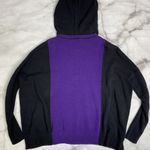 LRL Ralph Lauren Colorblock Sweater Hoodie Pullover Womens Size S Black Purple Photo 4