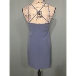Milly  Blue‎ Square Neck Spaghetti Strap Criss Cross Back Mini Dress Size 2 Photo 1