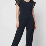 H by Halston Jetset Jersey wide leg jumpsuit jumper black size M Photo 0
