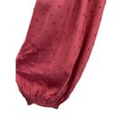 Lulus  rayon Swiss dot deep v-neck tiered mini dress dusty rose lace M skater Photo 2