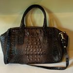 Brahmin Brown Crocodile-Embossed Satchel Photo 0