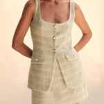 Saylor  Kamala‎ Tweed Mini Dress Spearmint Green NWT Medium Photo 0