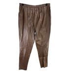 Vintage 90s Charles Klein Leather Pants S Chocolate Brown High Rise Retro Moto Photo 5