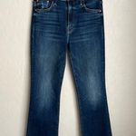 Mother Insider Crop Step Fray Dark Wash Teaming Up Denim Jeans Size 26 Blue Photo 3
