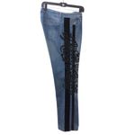 Per Se Velvet Trim Jeans in Blue Denim Size 12 EUC Photo 1