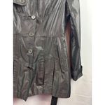 Women’s Attitude by Jay Manuel Size 12 Shiny Black/Grey Trench Coat with Removab Black Photo 2