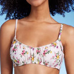 Shade & Shore  Ruched Underwire Bikini Top - Multi Floral Print Women's 38DD NWT Photo 0