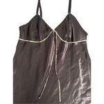 Adonna vintage silky satin brown slip mini camisole dress women’s size medium Photo 2