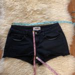 PINK - Victoria's Secret PINK Victoria’s Secret Black Raw Hem Denim Jeans Shorts EUC Sz 4 Cotton Photo 6