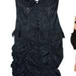 For Love & Lemons Sophie Eyelet Black Bustier Open Back Fitted Dress Size Small Photo 0