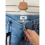 Paige Cindy Crop High Rise Straight Blue Jeans Womens Size 34 Raw Hem Photo 3