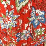 Velvet Lilah Dress in Rouge Medium Bohemian Indian Cotton 70s Floral Summer Red Photo 8