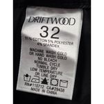 Driftwood  Wyatt Flare Black Wash Beaded Trim Stretch Jeans Size 32x33 Long Tall Photo 4