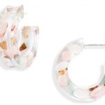 Madewell Confetti Acetate Hoop Earrings Blush Multi Photo 0