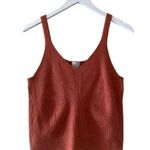 A New Day Burnt Orange Cropped Knit V-Neck Sleeveless Womens’ Tank Top L # 1507 Photo 0