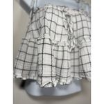 fab'rik  Plaid Cotton Spaghetti Strap Cropped Ruffle Cottagecore Top Size Small Photo 2