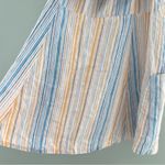 Reformation  Landy Marbella Off Shoulder Linen Stripe Dress 12 Photo 9