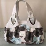 Blue & White Floral Handbag Multiple Photo 0