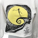 Disney Tim Burton's The Nightmare Before Christmas White Crop Sweat Shirt Top S Photo 2
