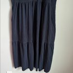ME+EM Open Collar Tiered Maxi Dress in Navy 12 Blue Photo 5