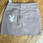 Playboy by PacSun Brown denim skirt Photo 1