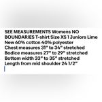 No Boundaries  T-shirt Size XS 1 Juniors Lime Womens New Photo 7