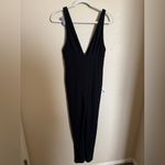 NBD  Elena Jumpsuit Sz XS‎ in Black NEW Mesh Plunge Photo 3