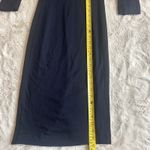 Babaton  Made in Italy Women's Navy Bodycon Midi Dress Long Sleeve Work Evening 4 Photo 8