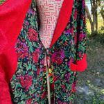 Victoria's Secret Vintage 80s‎ 90s  Gold Label Red Floral Full Length Robe Size L Photo 6