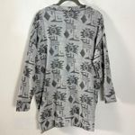 Vintage 80s Contempo Casuals Aztec Southwestern Oversized V Neck Cardigan Small Gray Photo 1