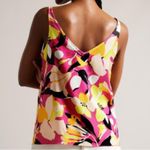 Ted Baker  London Double Layer Effect Thaliah Cami Bright Pink size 4 / 10 NWT Photo 1