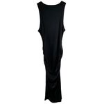 Michael Stars  Black Wren Midi Dress with Slit Ribbed Knit Size Medium Photo 3