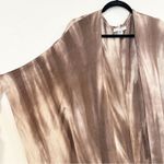 Bryn Walker  Sweater Womens Shawl Open Front Cardigan‎ Tie Dye Brown Lagenlook S Photo 3