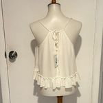 Mahina  Ruffle Cami Ivory Top NEW with Tags‎ - Size S. Photo 2