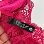 Yandy NWOT Lace Boy Shorts & Bralette Cami Raspberry Pink Size Small Set Photo 5