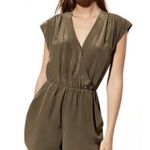 Aritzia Babaton Green Corbett Silk Romper XXS Shorts Jumpsuit Photo 7