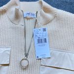 Mango cream sweater with half zip and front pocket detail in beige new with tag Photo 2