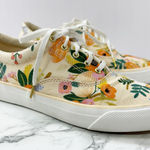 Keds x Rifle Paper‎ Co Anchor Lively Peach Floral Lace Up Sneaker Womens 7 Orange Photo 0