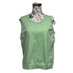 Talbots Knit Tank Vest 1X Green Sleeveless Sweater Top Cottagecore Coquette Photo 1