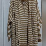 Umgee  Tan and Cream Striped Cardigan XL NWT Photo 0