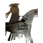 Rare Frank Salcido Sterling Silver Native American Rider Brooch β Signed STP Photo 6