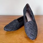 vintage • Trotters 90s black lace loafers flats slip ons smoking slippers Size 8 Photo 0